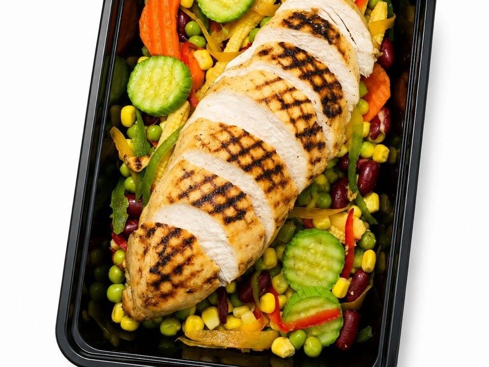 Mustard chicken meal.