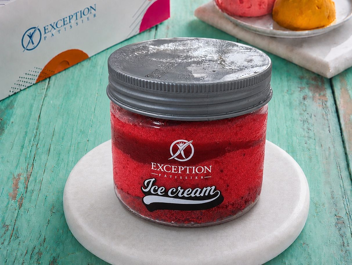 Strawberry Ice Cream Jar