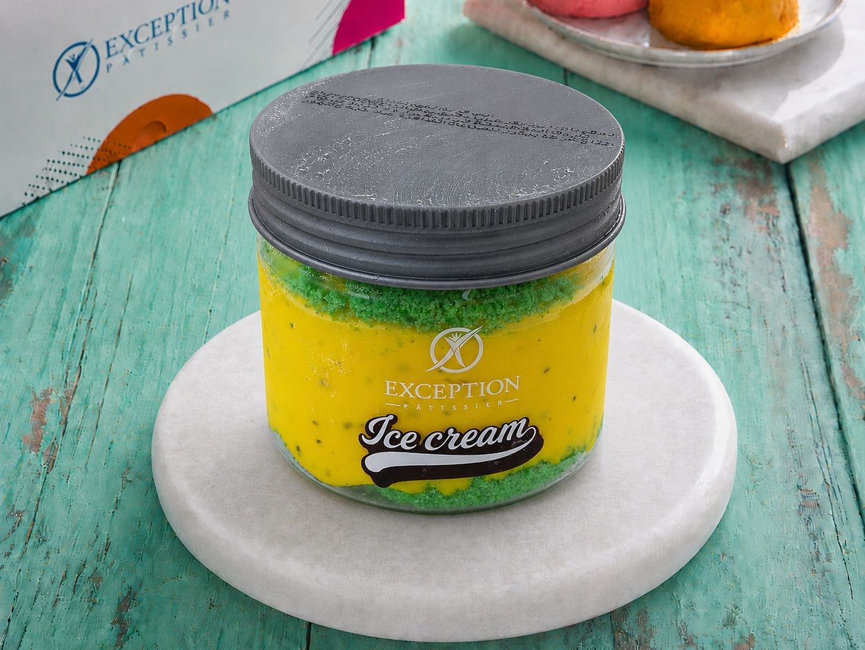 Lemon Mint Ice Cream Jar