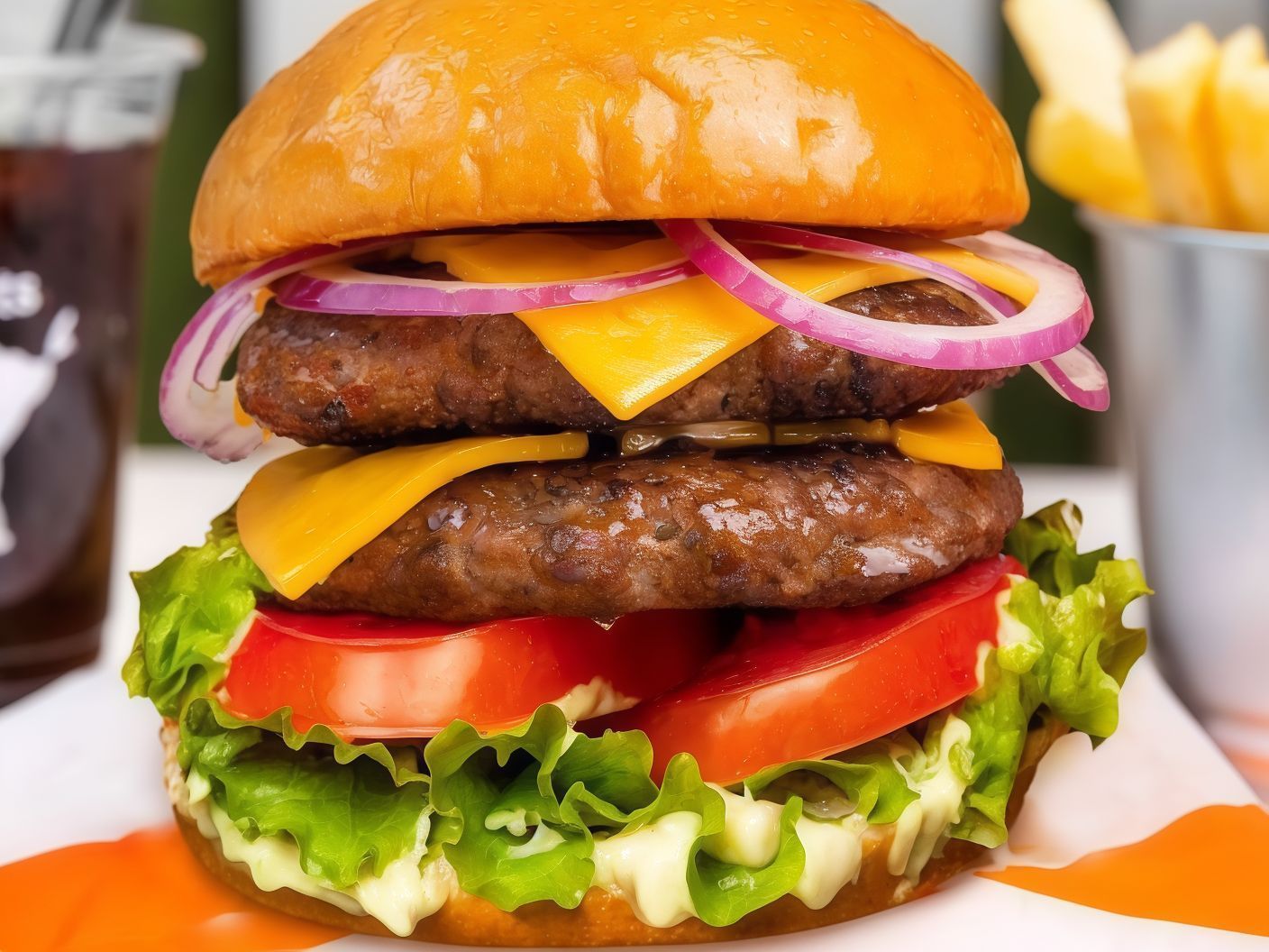 Double Cheese Burger Sandwich