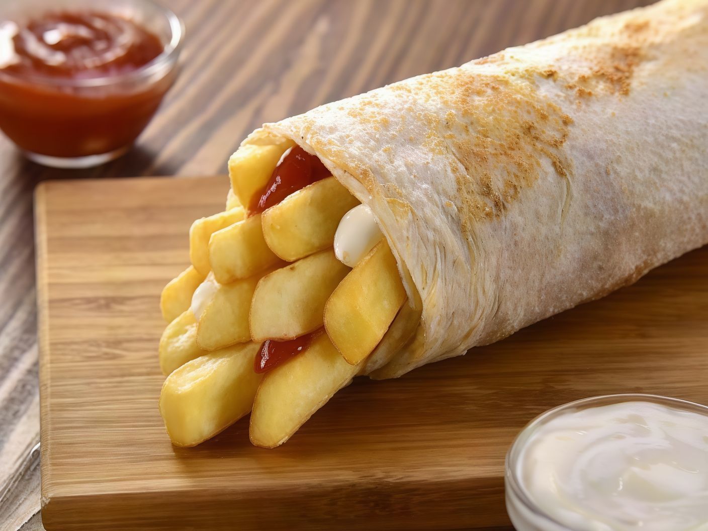 Syrian French Fries With Cheese Sandwich