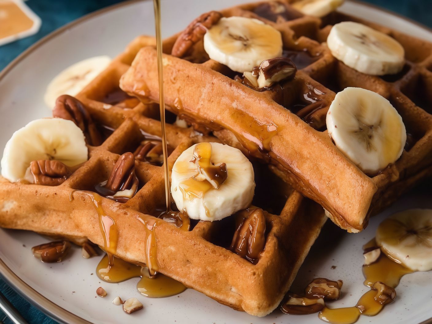 Nutella Waffle With Banana