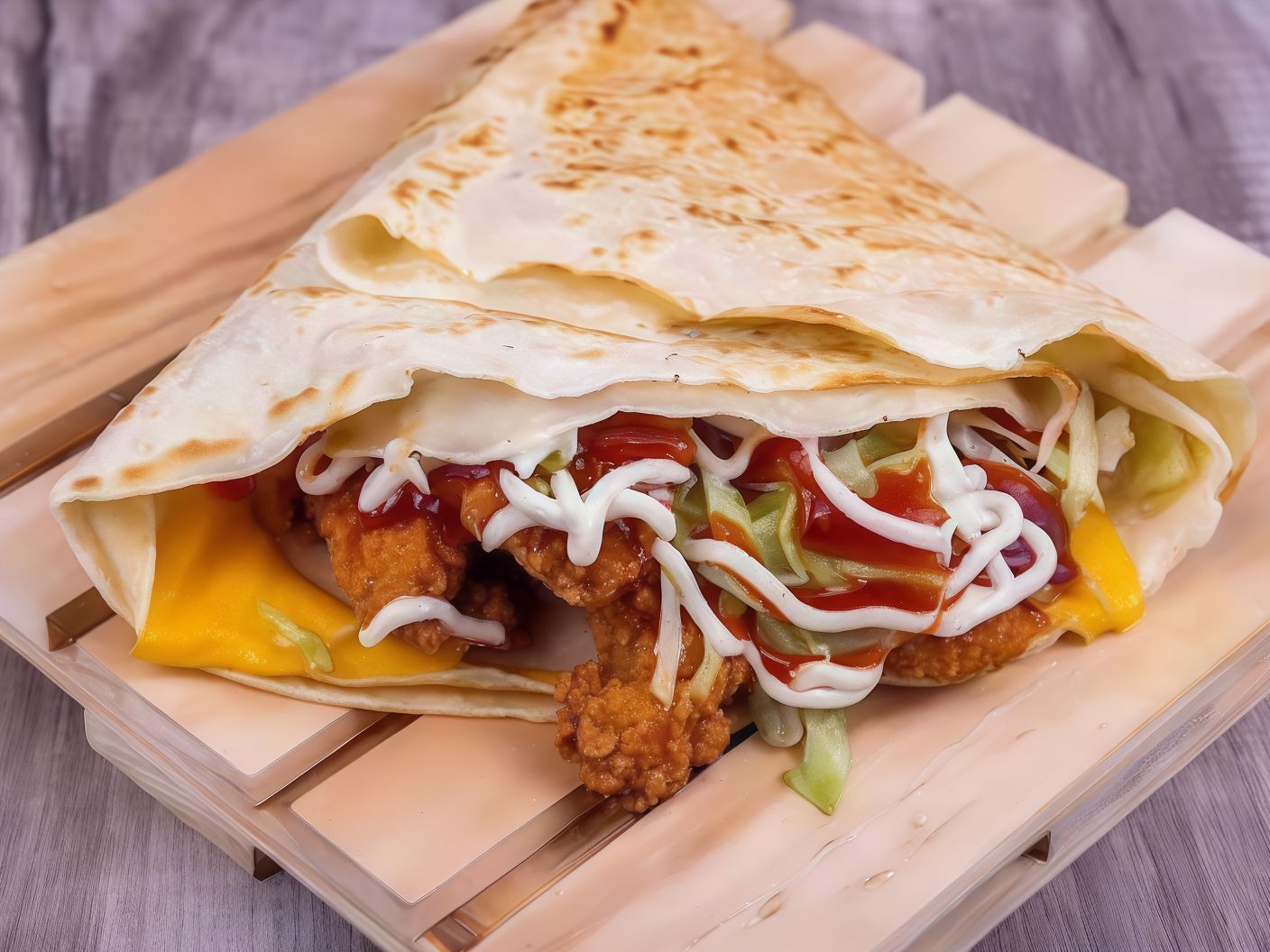 Chicken Fries Crepe