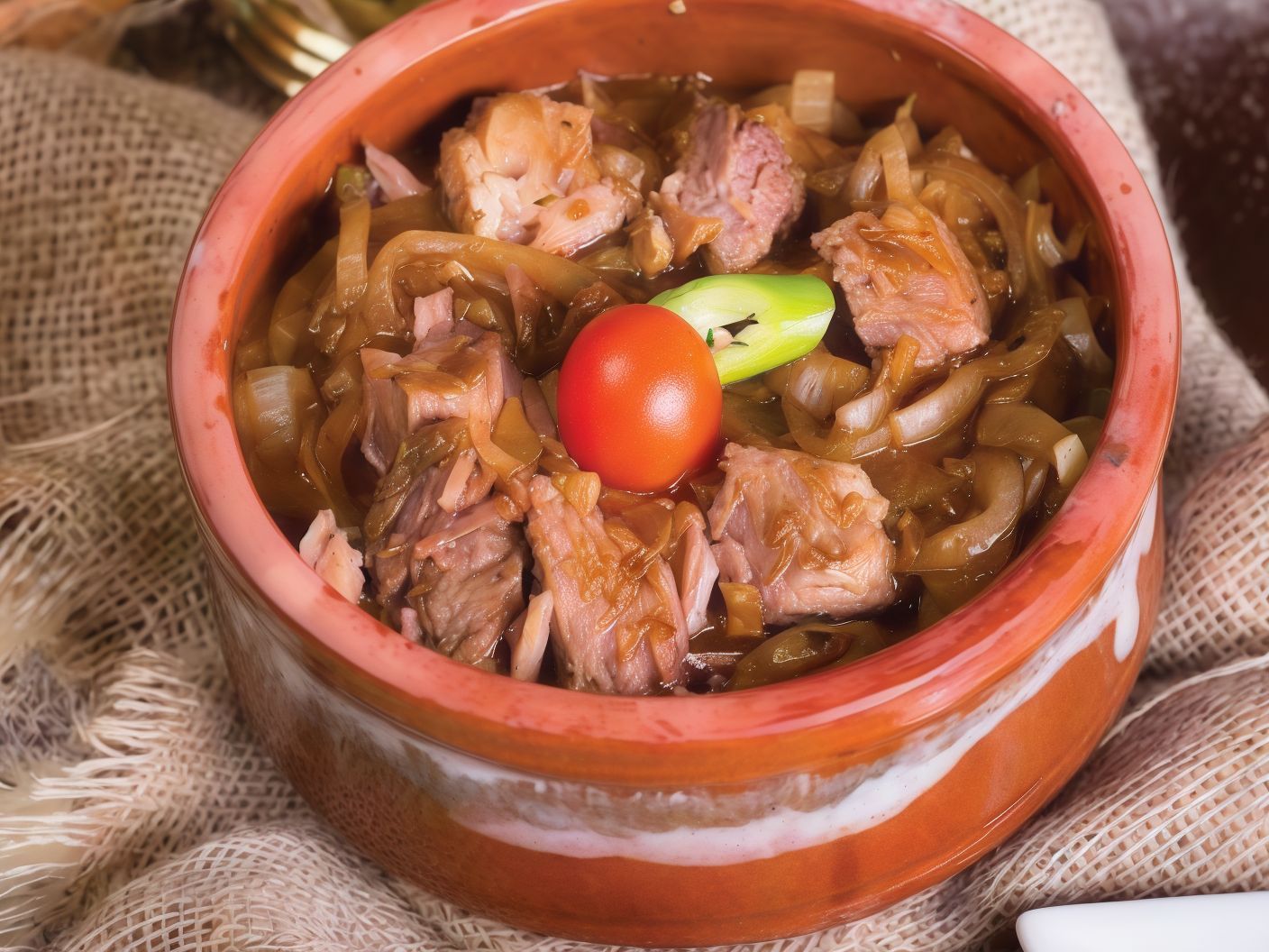 Onion With Meat Casserole