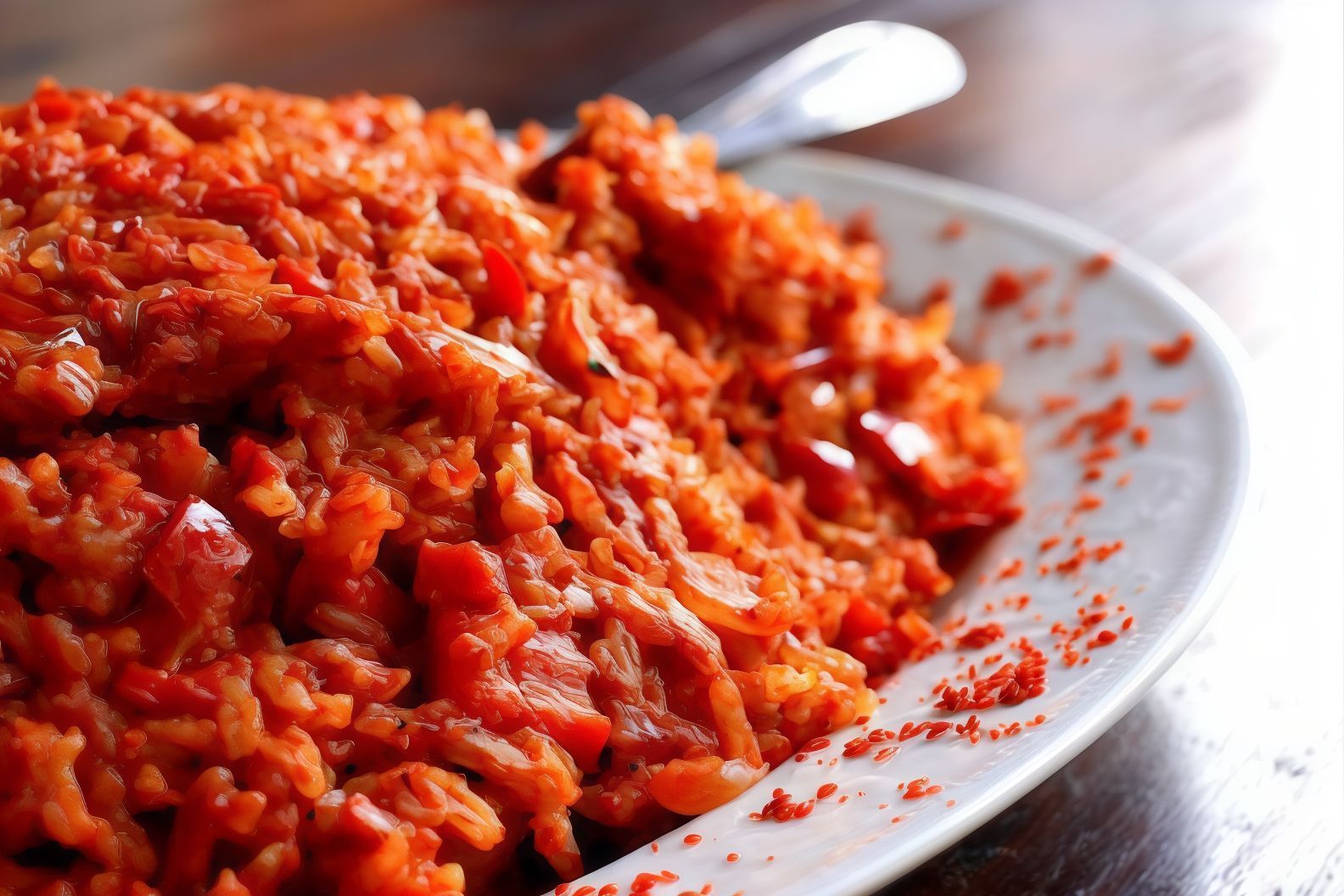 Red Rice With Liver Platter