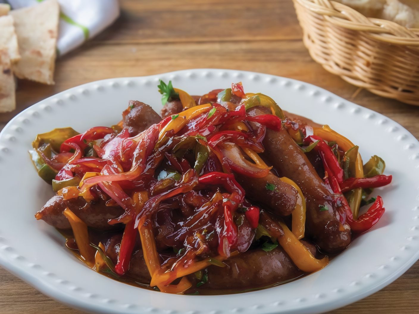 Baladi Oriental Sausage With Pomegranate Molasses