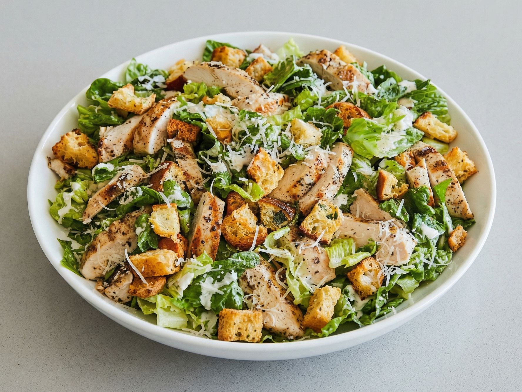 Grilled chicken caesar salad