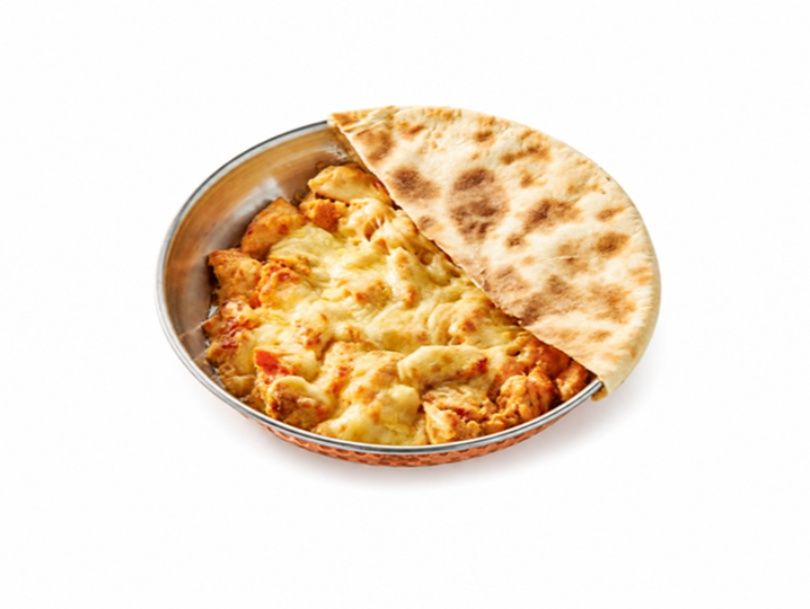 Shish Tawook Casserole with Mozzarella, Mushrooms and Corn
