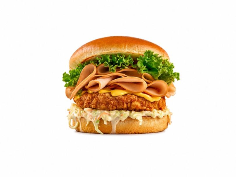 Turkish cheese chicken burger
