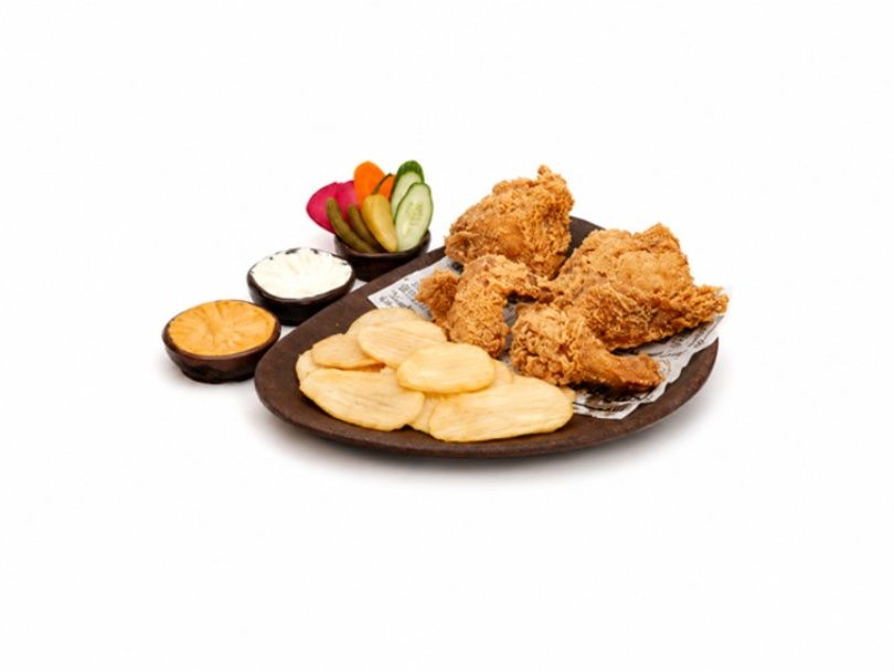 Half Broasted Chicken, 4 Spicy Pieces