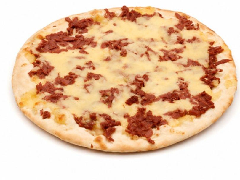 Manoucheh luncheon meat with cream cheese and mozzarella.