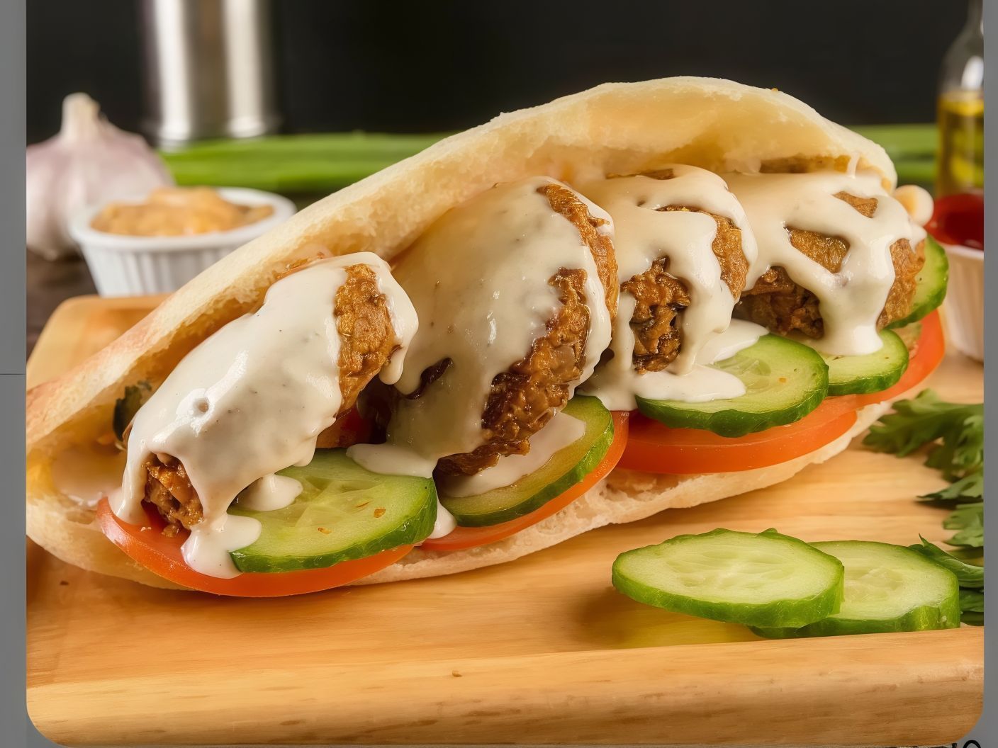 Stuffed Taamia Sandwich