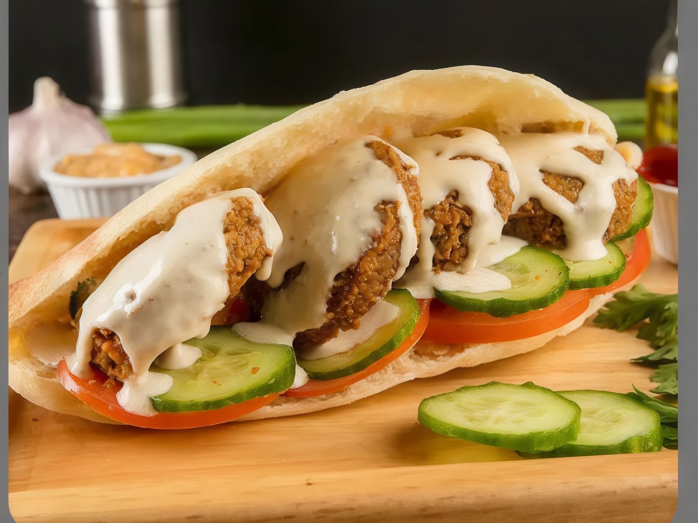 Hummus Taamia Sandwich