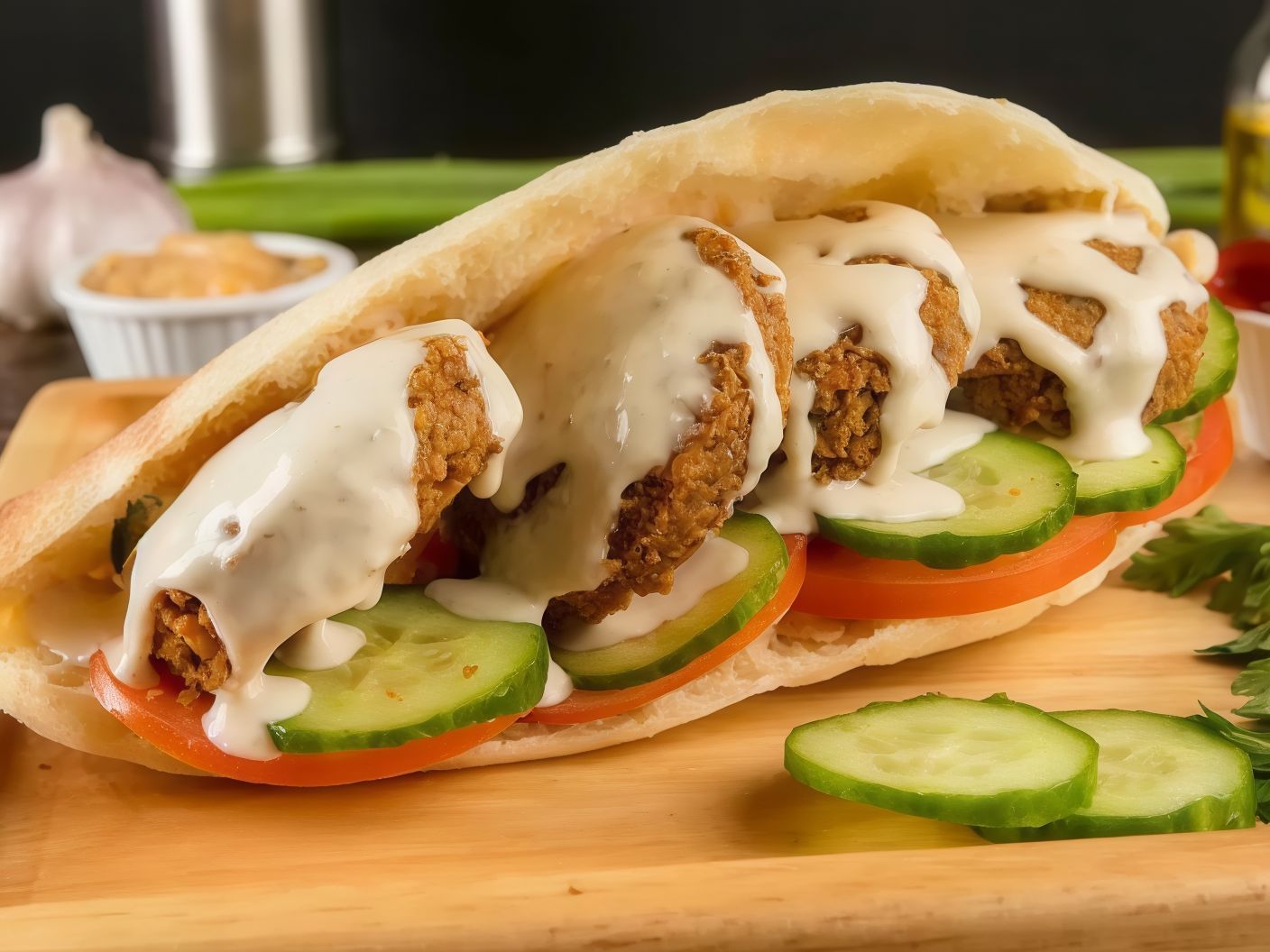 White Cheese Taamia Sandwich