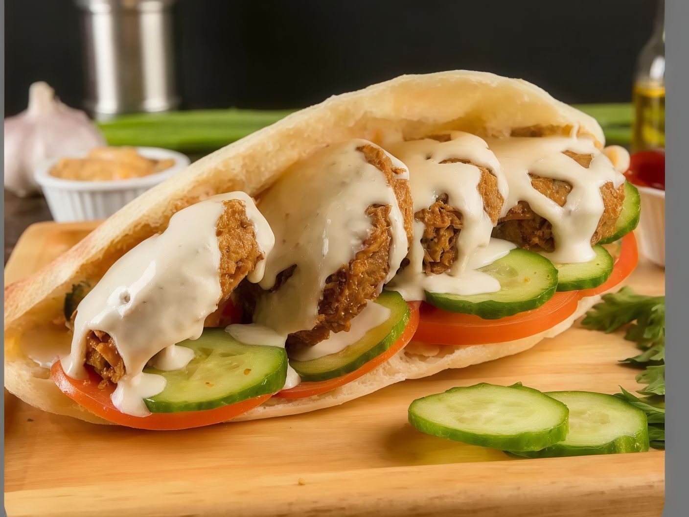 Old cheese taameya sandwich