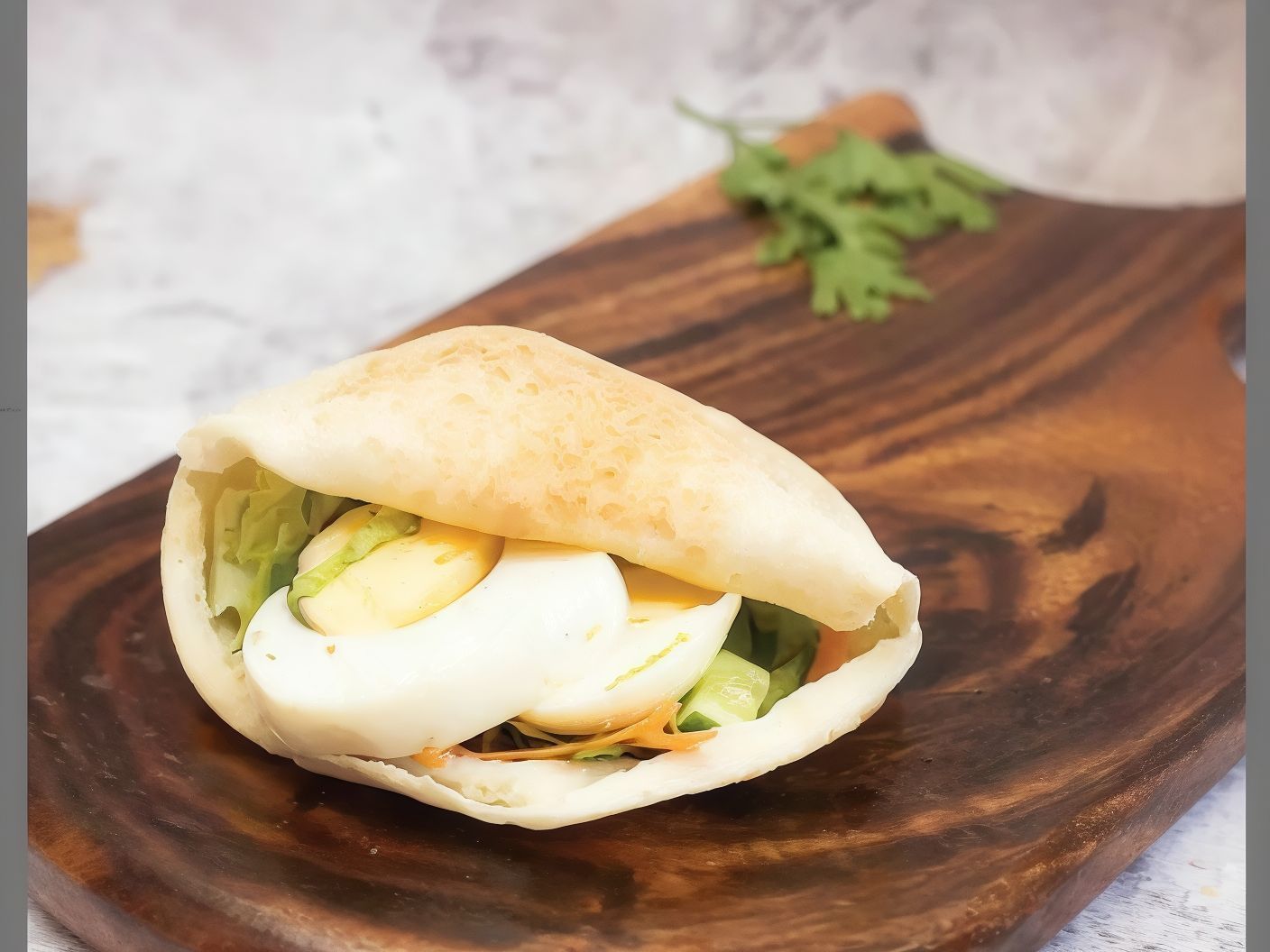 Old cheese egg sandwich