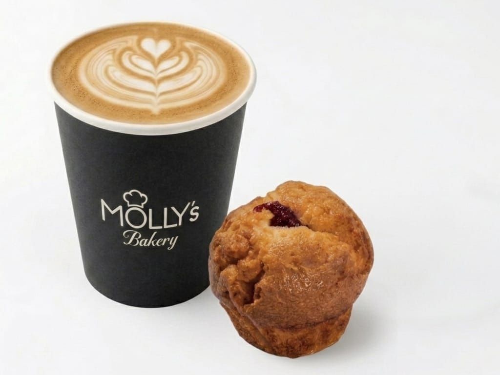 Raspberry Vanilla Muffin And Medium Coffee Offer