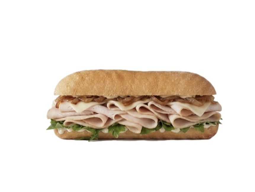 Smoked Turkey With Red Pepper Spread Sandwich