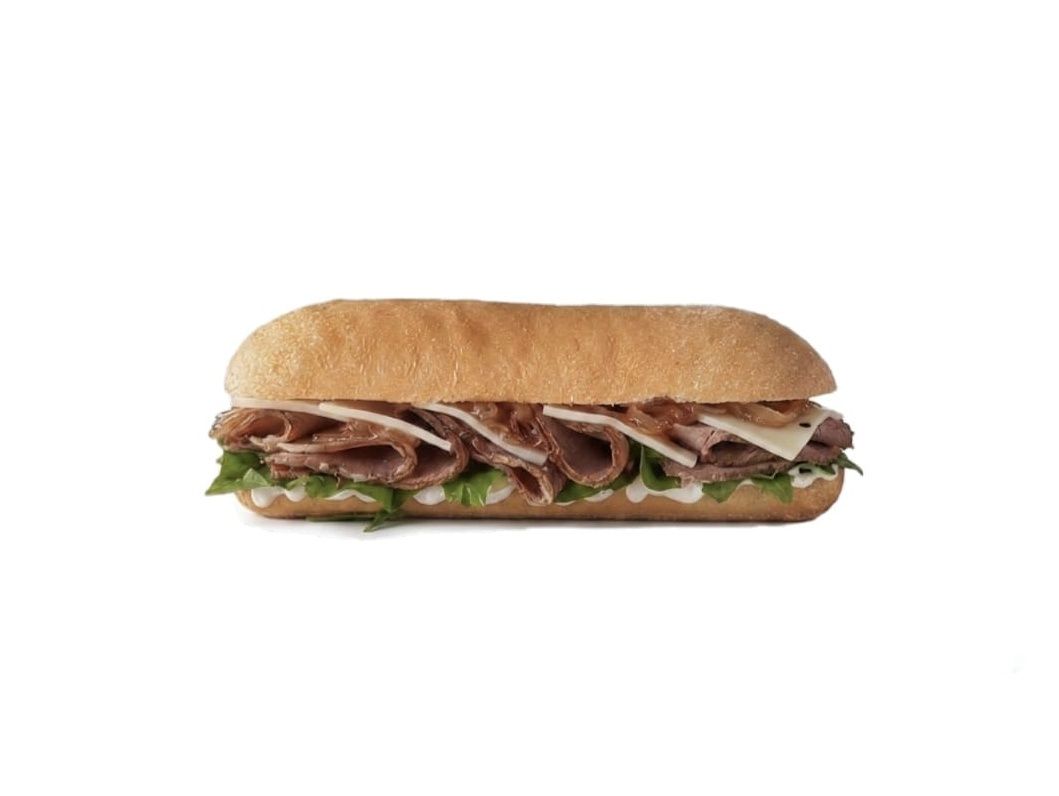 Roast Beef Melt With Caramelized Onion Sandwich