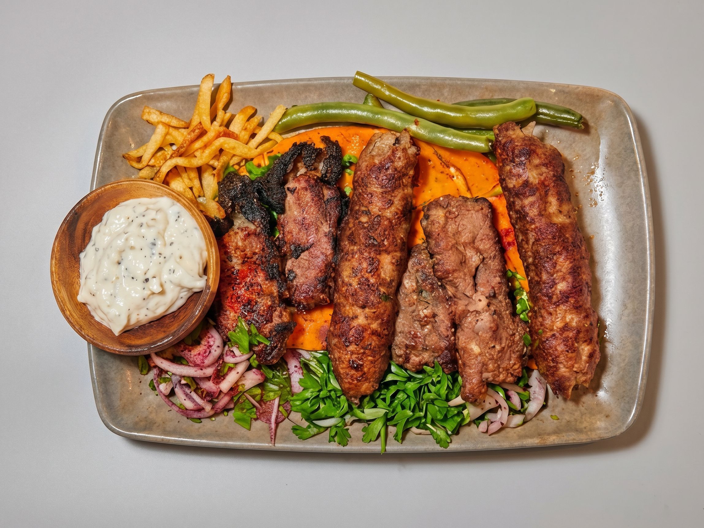 Mixed Veal Kebab and Kofta Platter