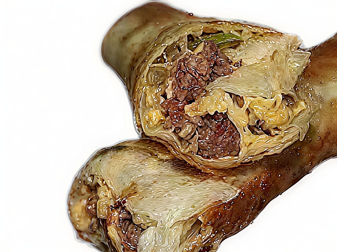 Oriental sausages Roll with kiri