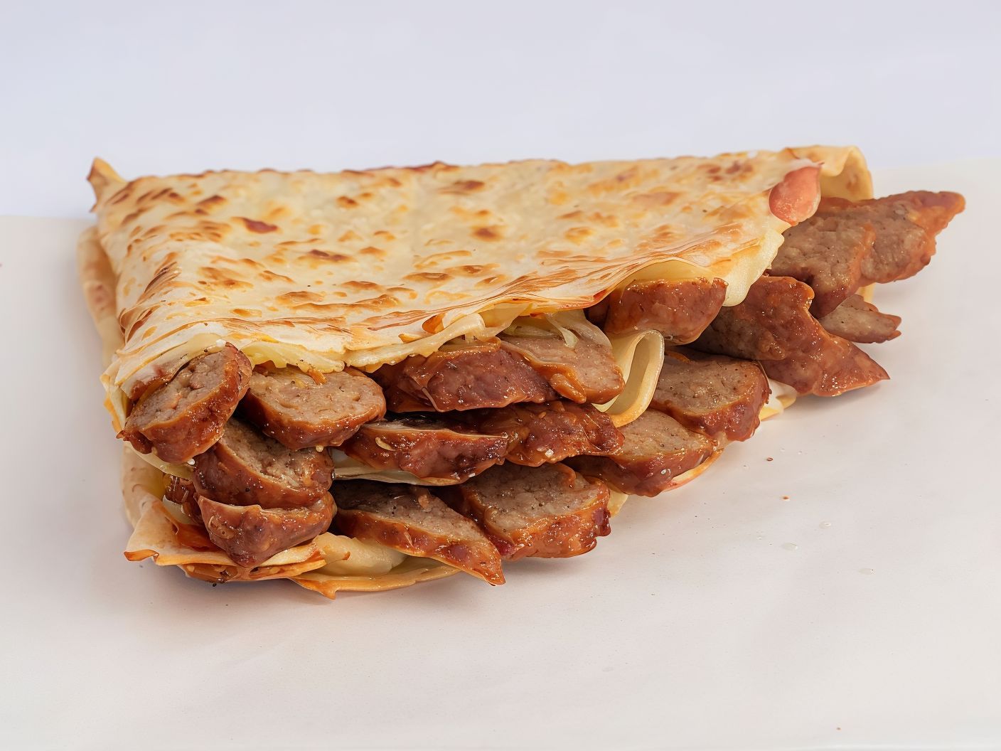 meat burger crepe