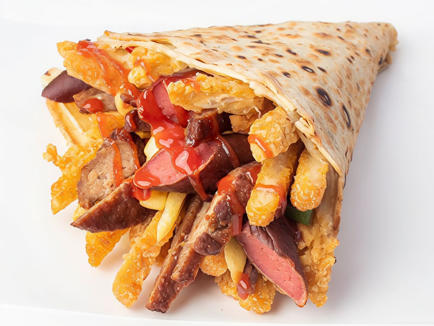 mix meat crepe