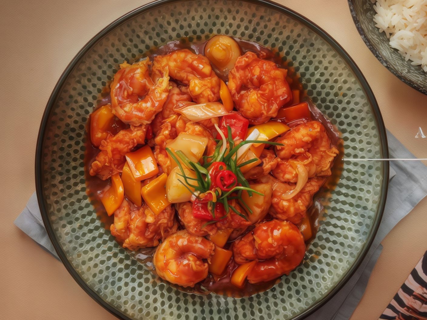 Sweet And Sour Shrimp Platter