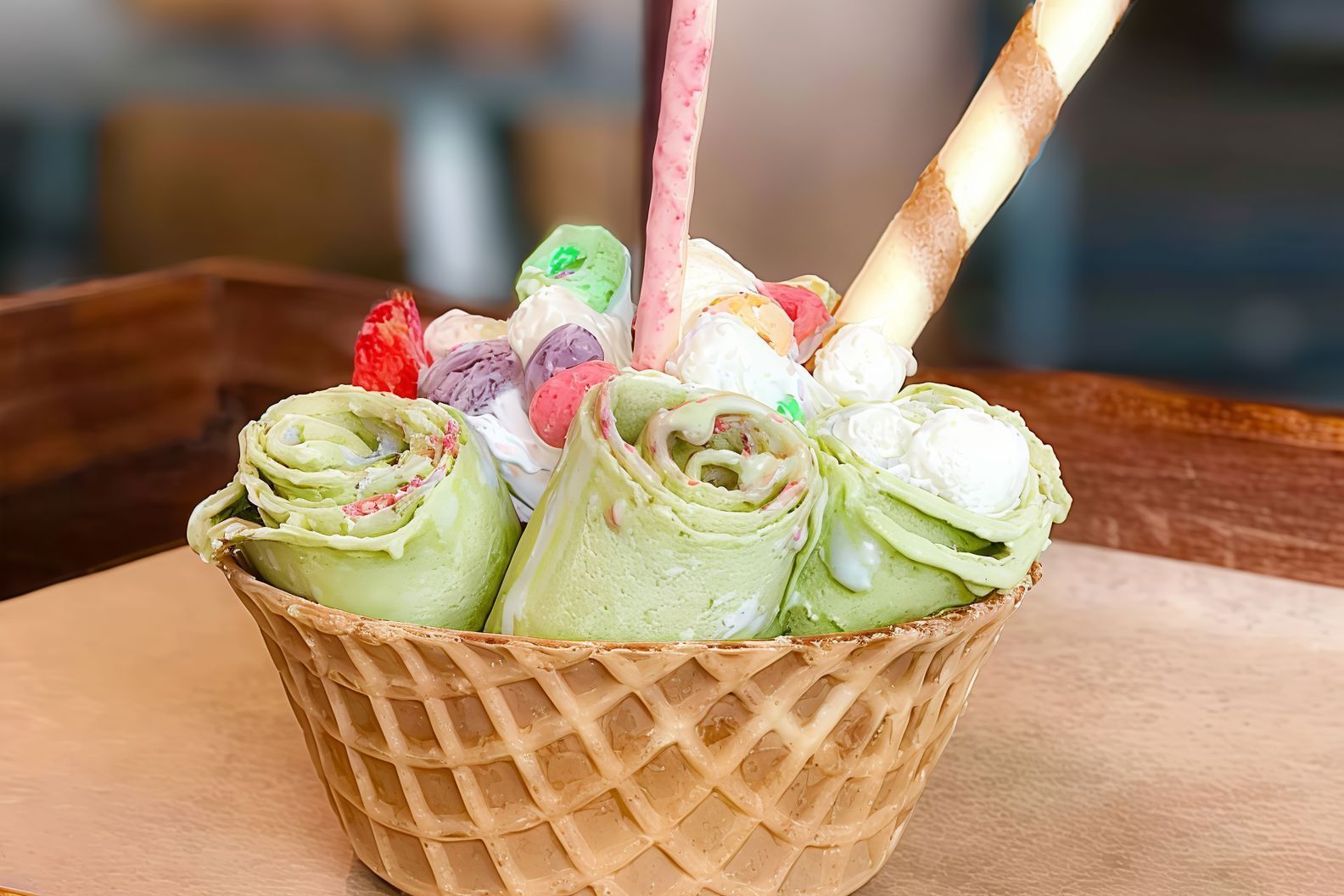 Mint Ice Cream Roll