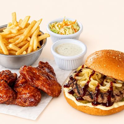 Burger And Wings Combo For 1