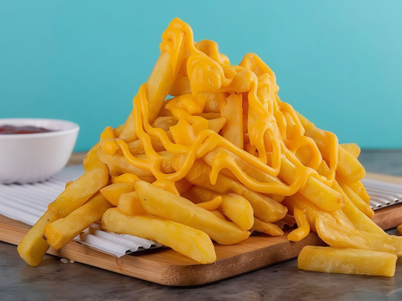 Potatoes with Cheddar Sauce
