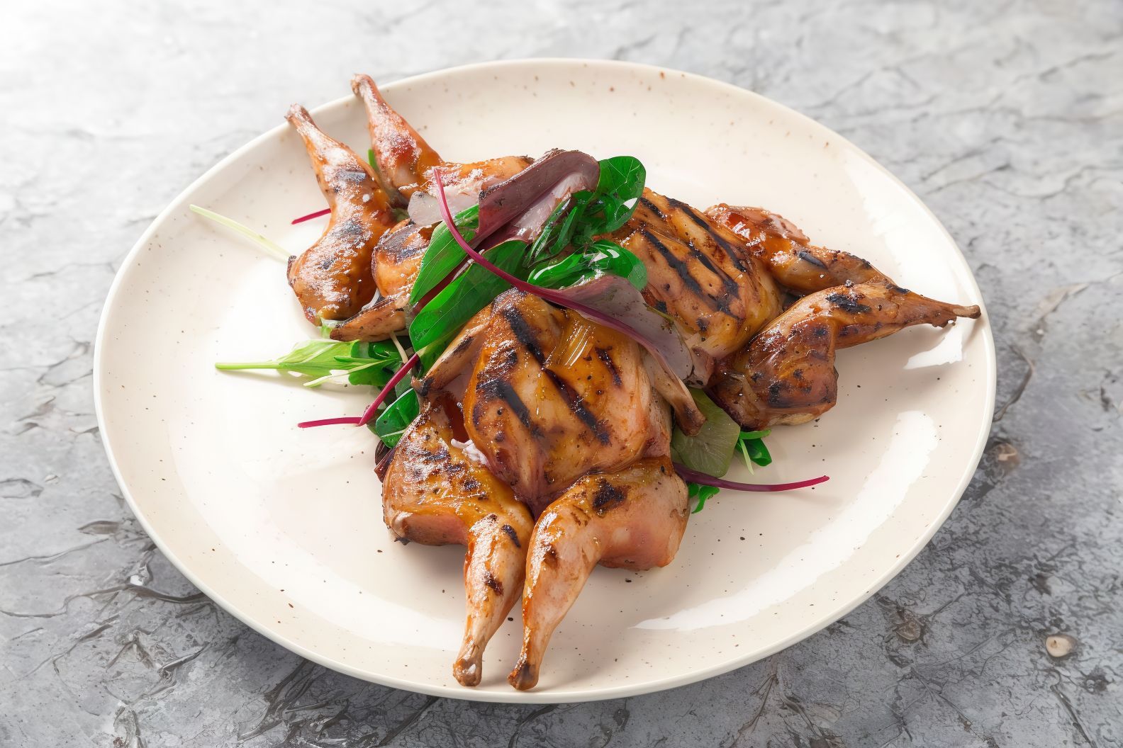 Grilled Quails Platter