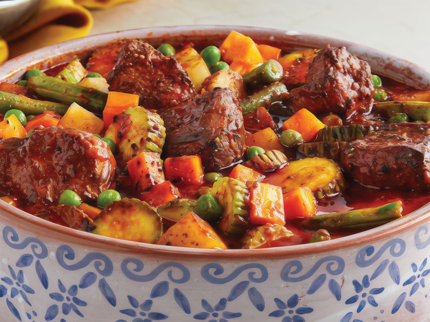 Vegetable casserole with meat meal