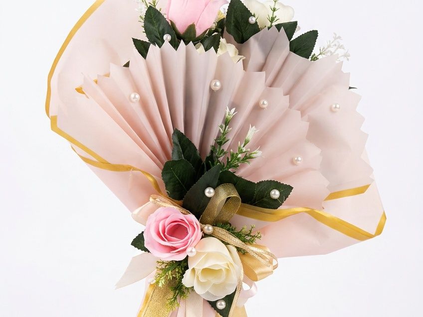 Colored Leather Chocolate Flower Bouquet