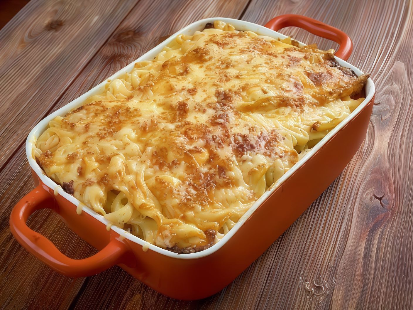 Meat Oven With Cheese Pasta Tray