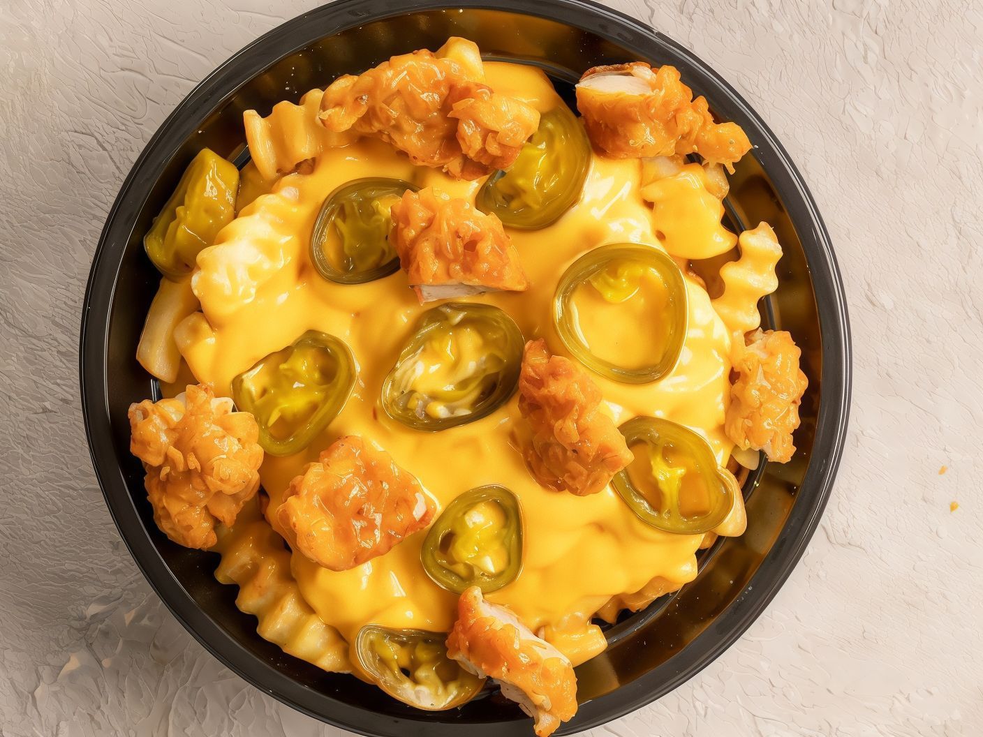 French Fries With Cheddar Cheese And Meat Shawerma Platter