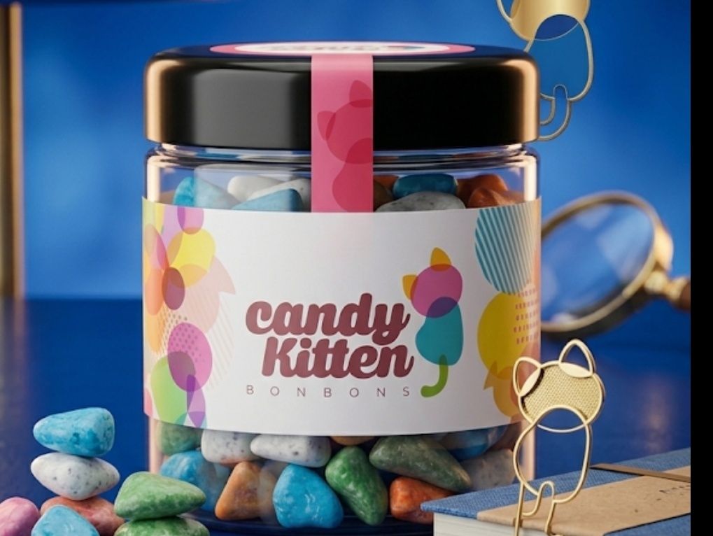 Candy Kitten Chocolate Jar