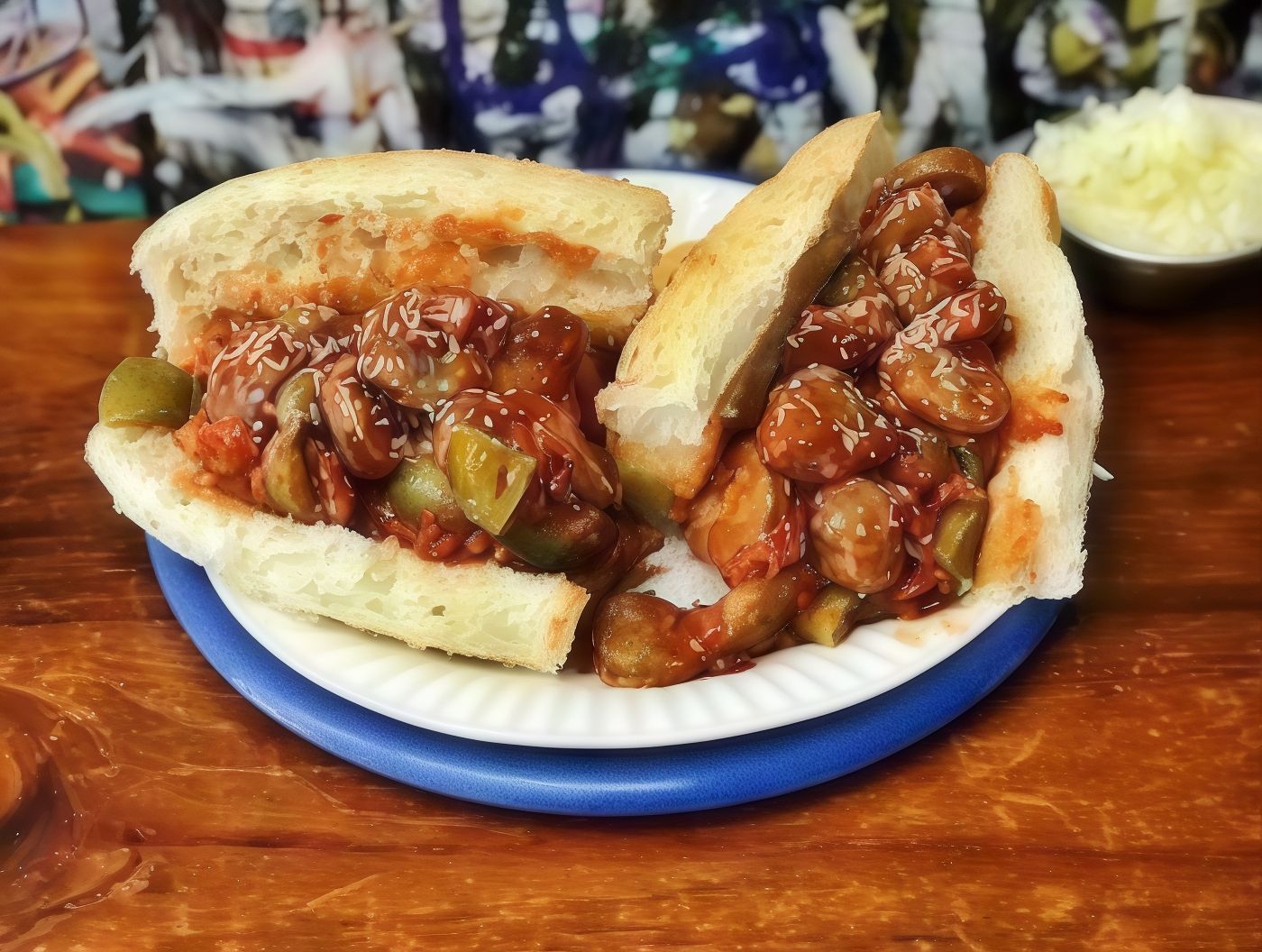 Oriental Sausage Sandwich
