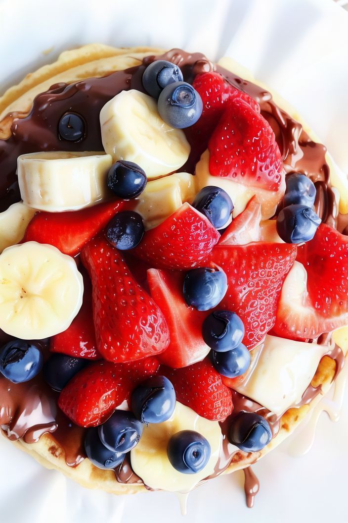 Chocolate Fruits Waffle