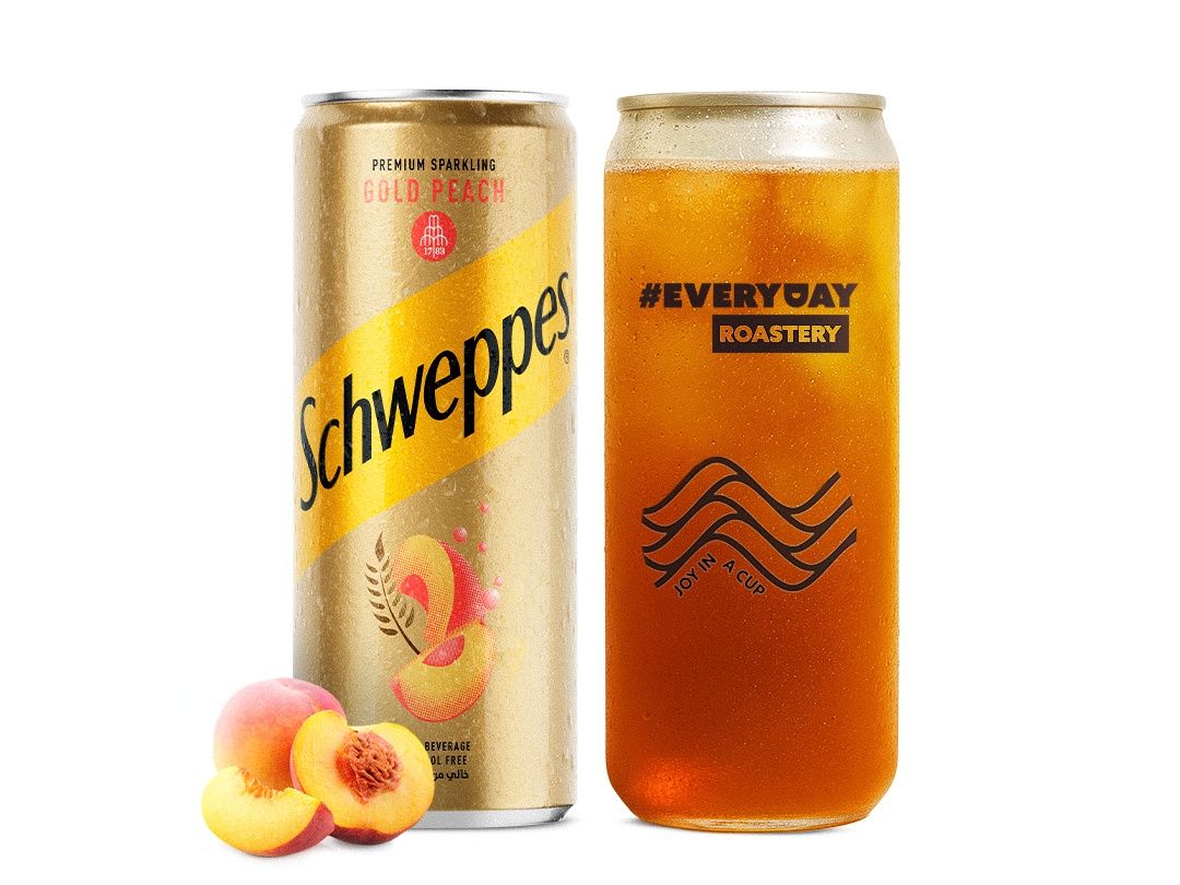 Fizzy Schweppes Iced Tea Peach - Can 550 ml