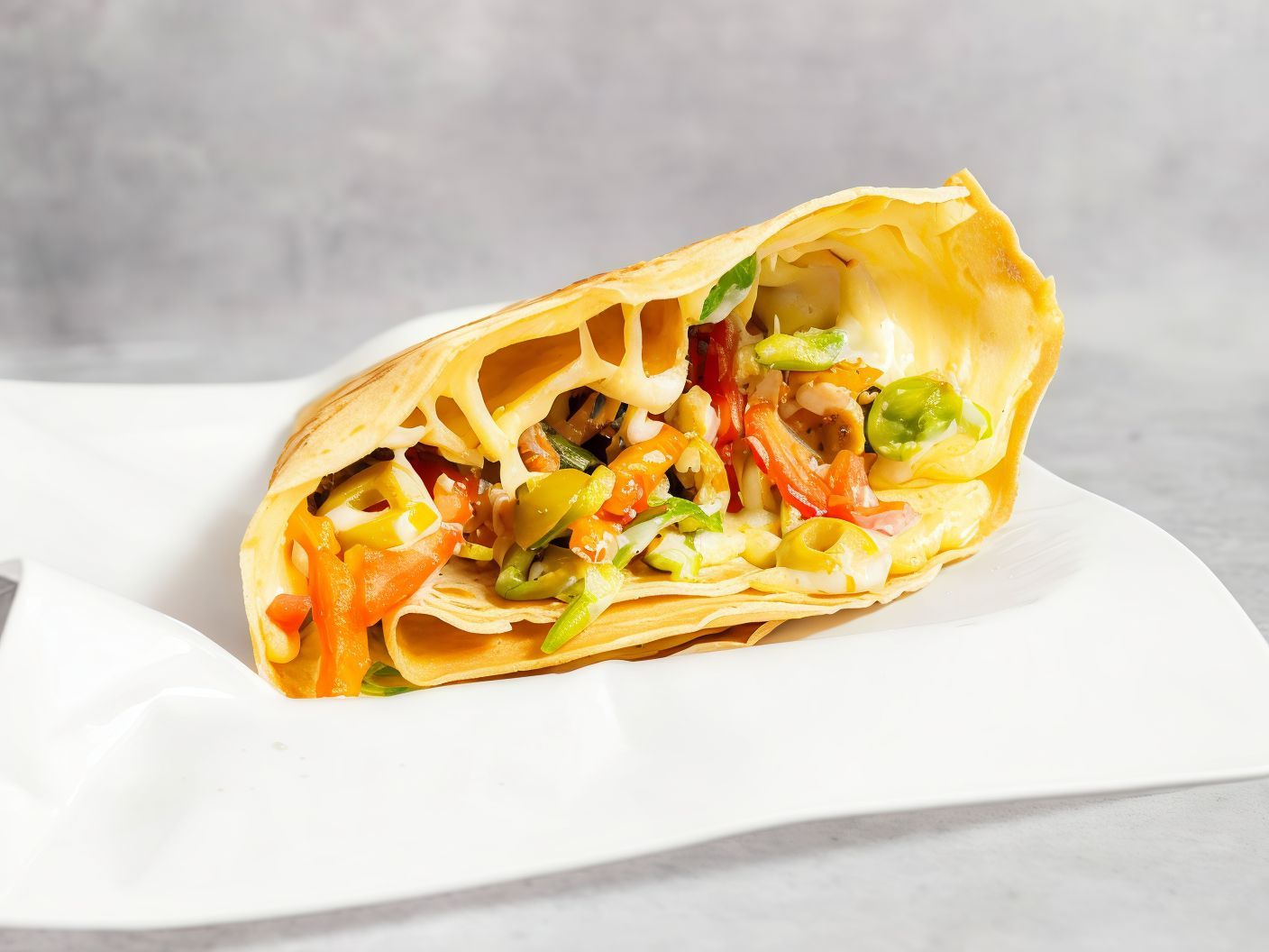 Mozzarella With Vegetables Crepe