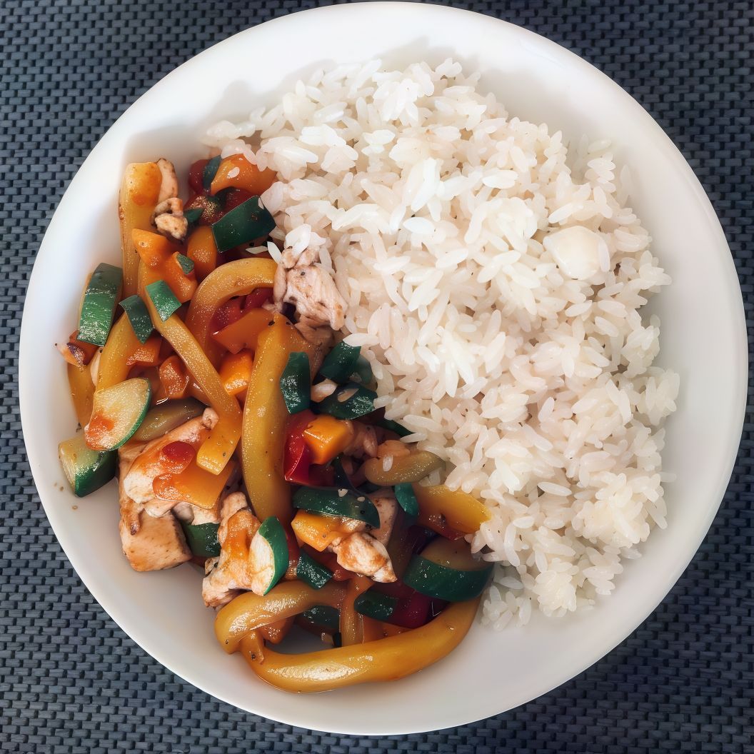 Rice with Chicken Fajita