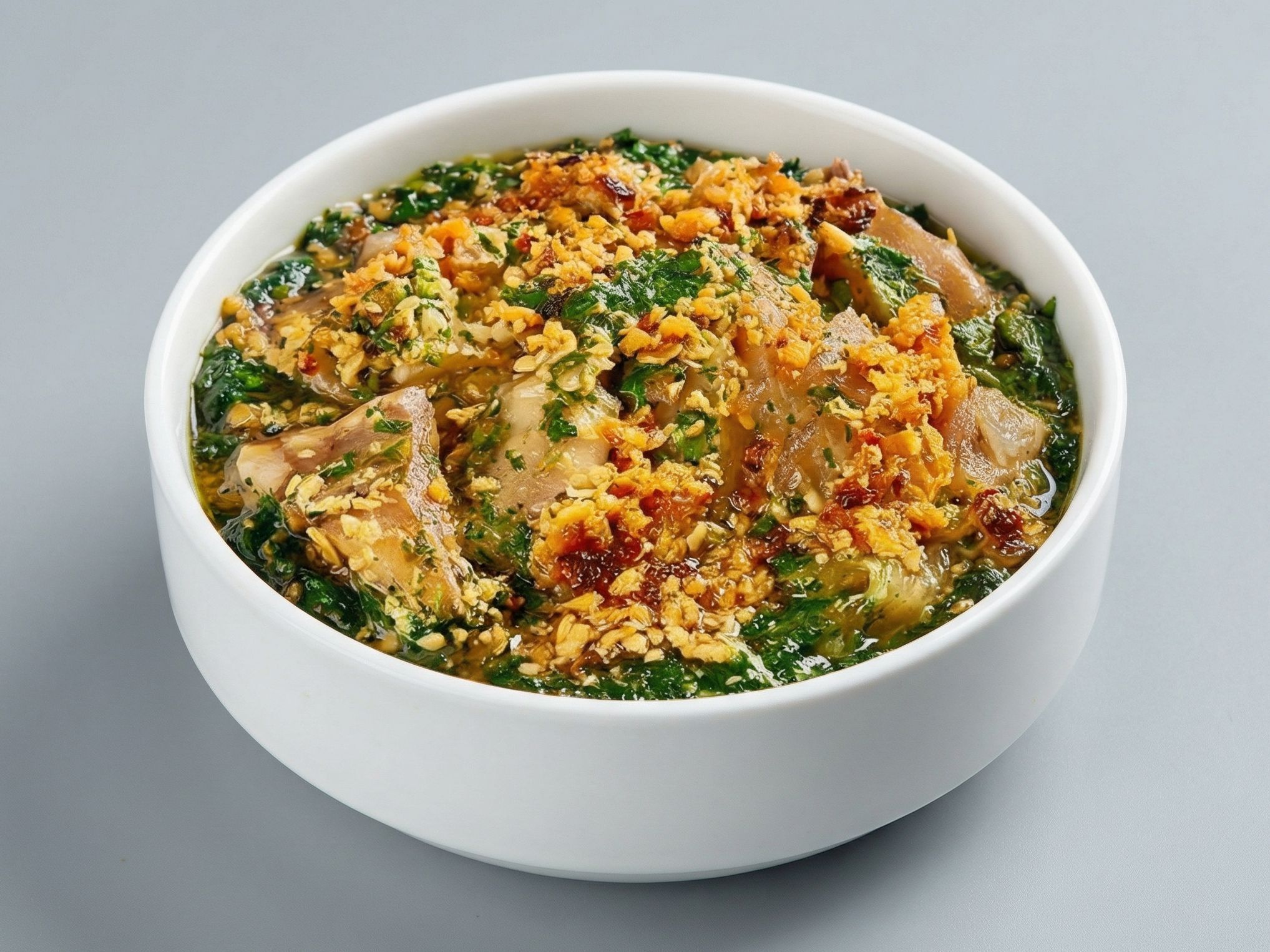 Molokhia Casserole with Knuckles