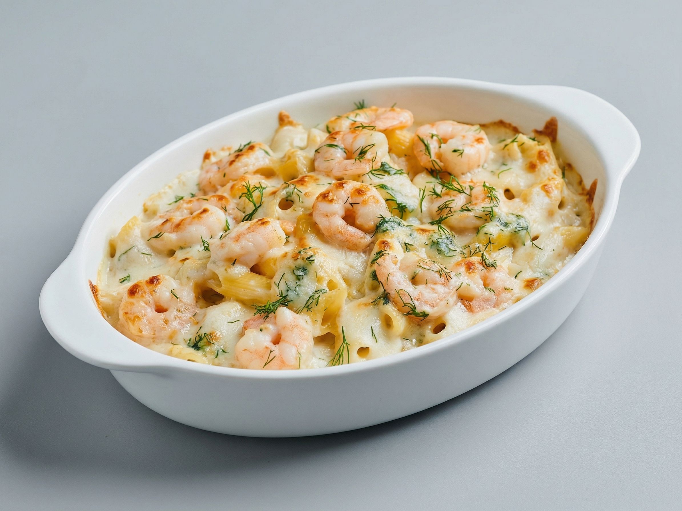 White Shrimp Pasta And Cheese