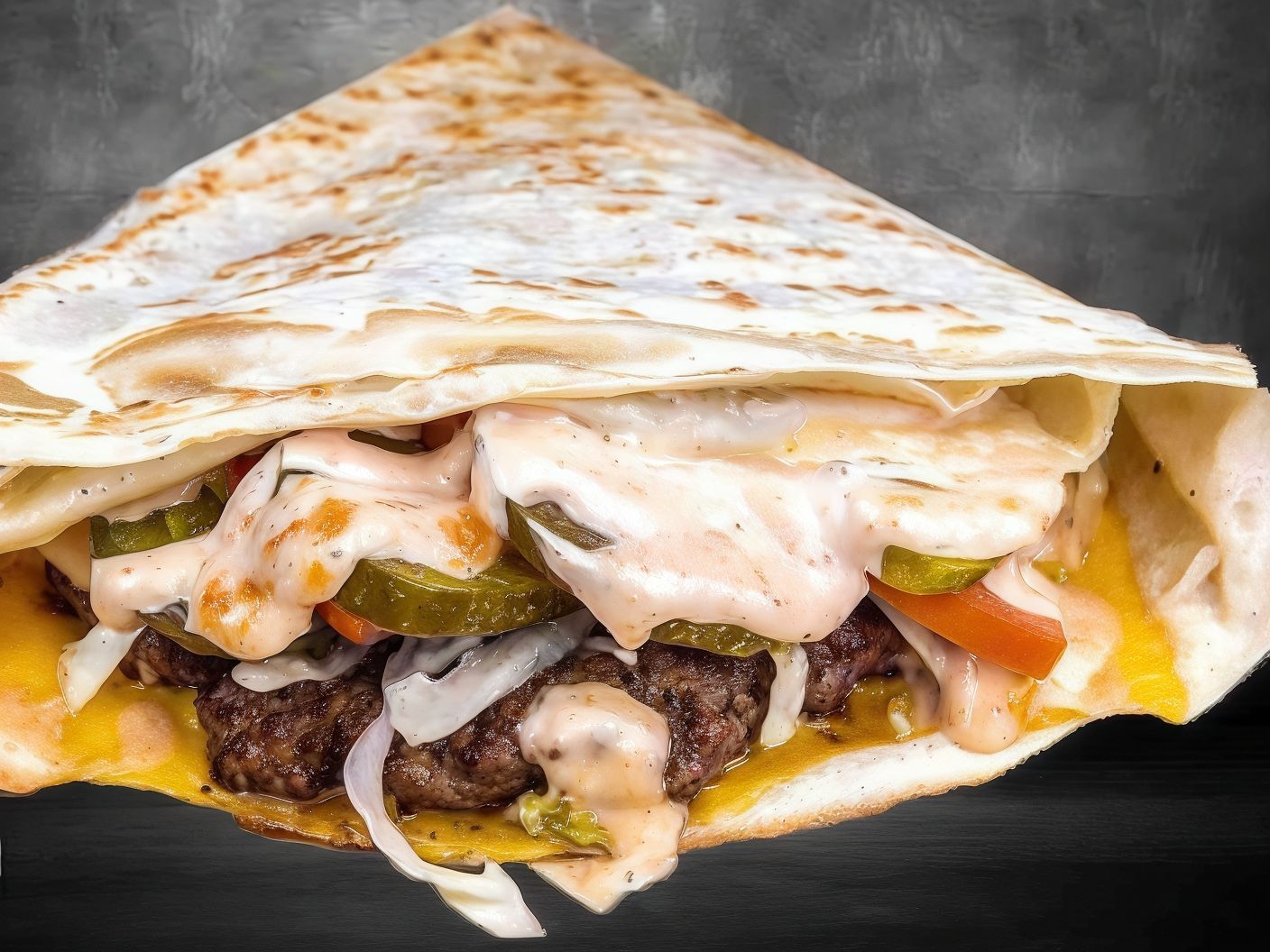كريب برجر لحم مشوي