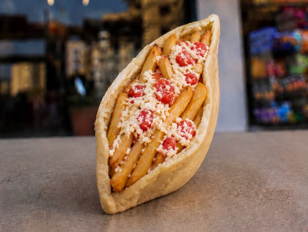 Potato, Cheese, and Tomato Sandwich