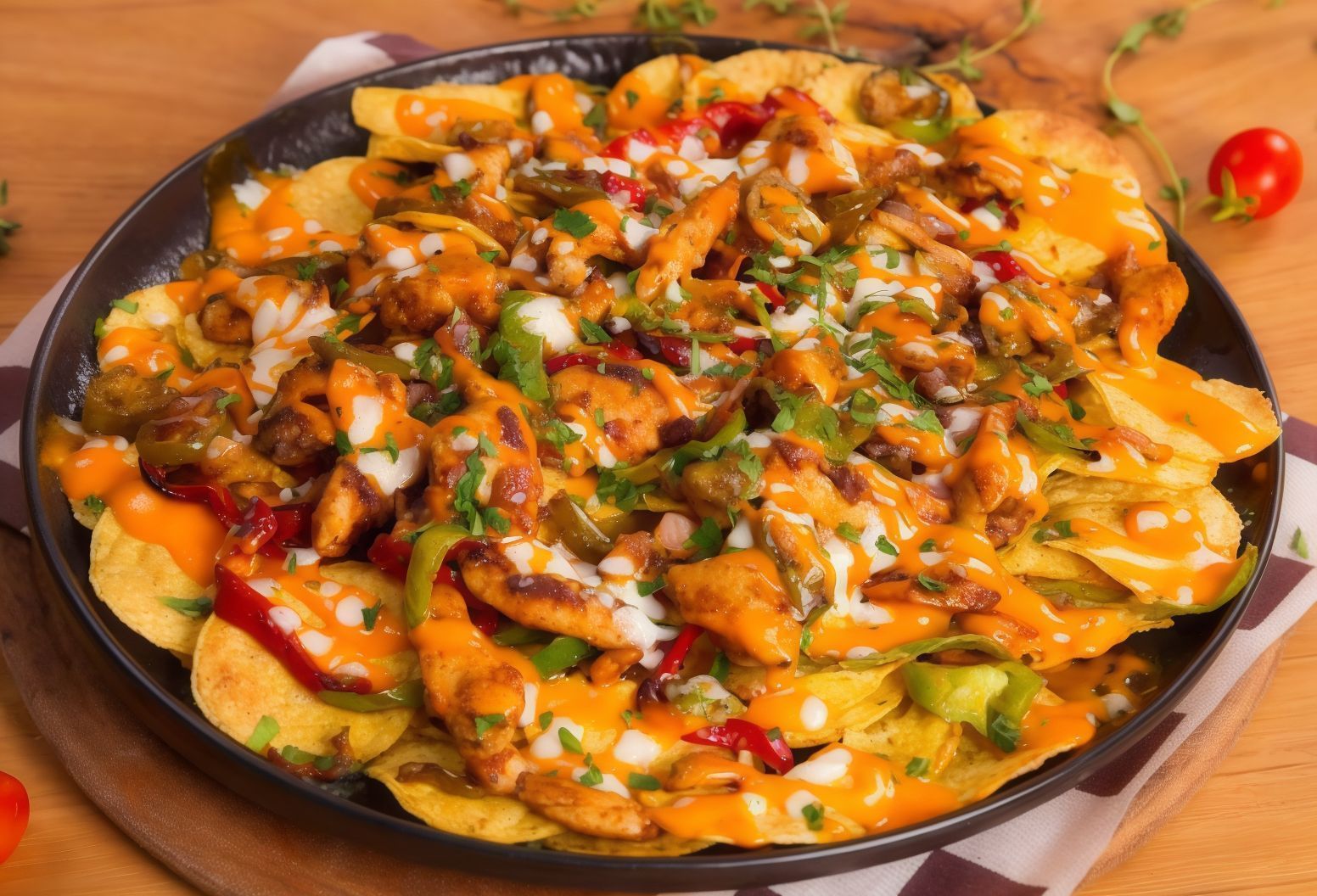 Chicken Nachos Half Portion