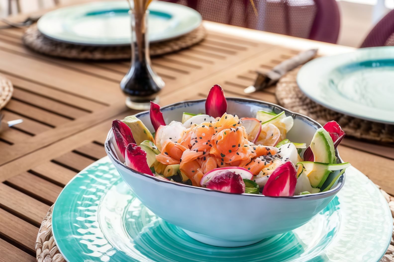 Italian Shrimp With Smoked Salmon Salad (Medium Salad)