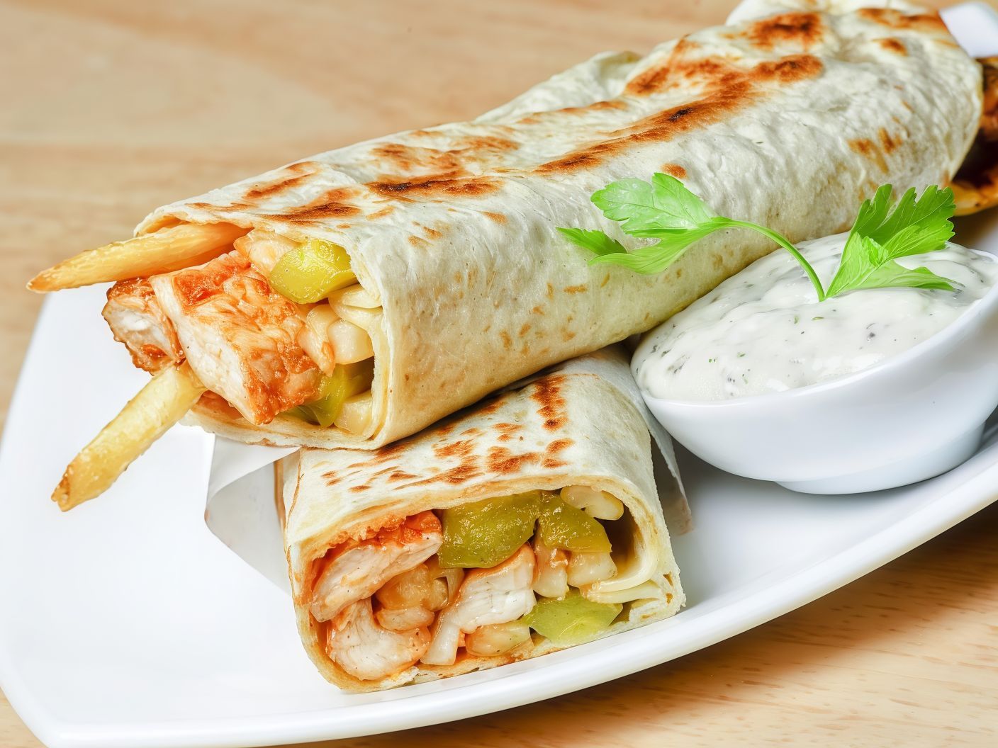 Shish tawook Saj Bread sandwich