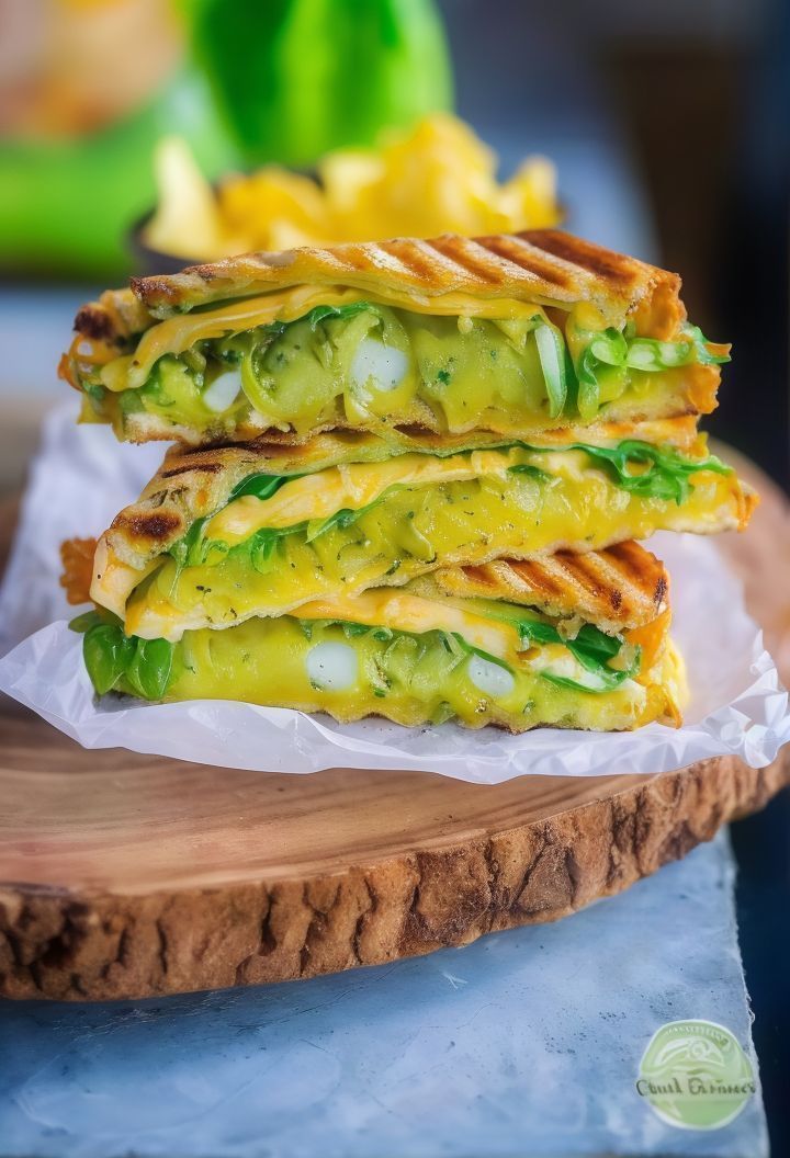 Potato sandwich with roumy and cheddar cheese